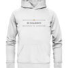 IN FLAGRANTI - Hochwertiger Unisex BIO Hoodie 13 Vestis Unica - Latein zum Anziehen - front organic hoodie f8f8f8 1116x 7