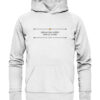 UNUM CUM NORIS OMNES NORIS - Hochwertiger Unisex BIO Hoodie 13 Vestis Unica - Latein zum Anziehen - front organic hoodie f8f8f8 1116x 21