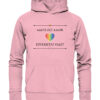 AMOR EST AMOR - DIVERSITAS VALET - Hochwertiger Unisex Bio Hoodie 12 Vestis Unica - Latein zum Anziehen - front organic hoodie febbca 1116x 1