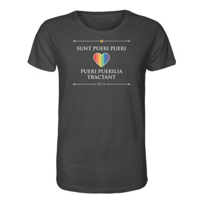 SUNT PUERI PUERI - Regenbogenherz - Latein - Unisex Bio T-Shirt
